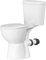Two-Pieces Toilet, 19inch High Close Coupled Toilets, Ceramic White Modern Cloakroom Bathroom WC Toiletten Pan & Cistern with Soft Closing Seats, Toilet Bowl with Tank and Seat