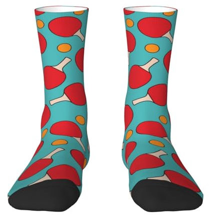 EujGvboU Socken mit tropischen Ananasmotiven, lässiges Kleid, lustig, Unisex, Crew-Socken, Geschenke für Damen, Herren, Teenager, Erwachsene, Tischtennis, Einheitsgröße