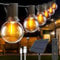 Ollny Solar Lights Outdoor Garden 20m Waterproof Festoon Light with Remote, USB LED String with 3 Modes 30+2 G40 Shatterproof Bulbs, Lighting for Outside Pergola Gazebo Patio Yard Porch Party Decor