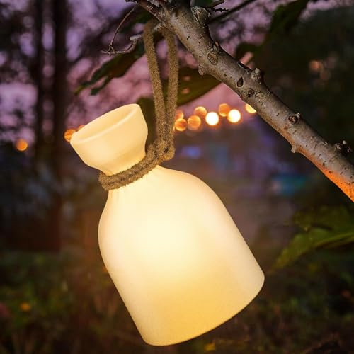 MALUX Outdoor Tischlampe Kabellos mit Warmweiß 8 Farben Led Tischlampe Akku Dimmbar Akku tischlampe Intérieur extérieur Wasserdicht Ideales für Haus, Garten, Hotel, Tabelle, am Bett (bottle)