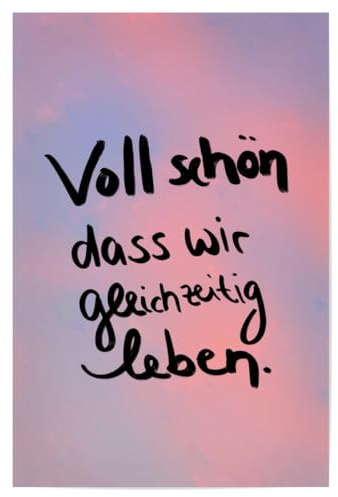 artboxONE Poster 30x20 cm Typografie Voll schön - Bild vollschöndasswirgleichzeitigleben bunt freundschaft