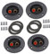 Vaguelly 4pcs Round Speaker Terminal Connectors for Subwoofer Enclosure Spring Loaded Binding Post Quick Disconnect Easy Installation