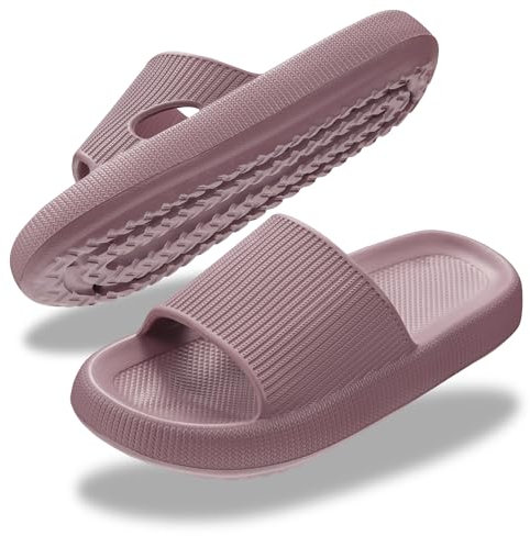 Donpapa Ciabatte Donna Uomo Estive Sandali Pantofole Comode Slide Morbide Antiscivolo Piscina Spiaggia Doccia Interno Esterno Scarpe da casa Rosso vino 250