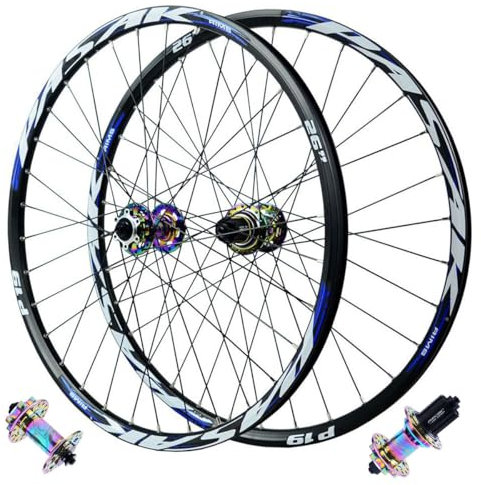 LPYDWZ 26 Zoll Mountainbike Radsatz, Aluminiumlegierung 27,5 29 Zoll Downhill Rad Scheibenbremse Hinterrad 4 Abgedichtete Lager MTB Felge for 7-12 Speed(27.5 INCH)