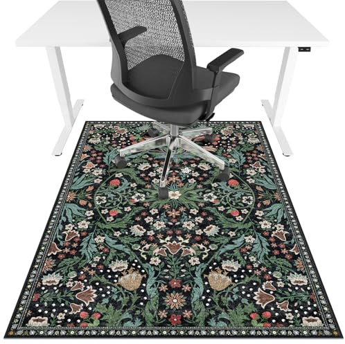 Office Chair Mat for Hardwood Floor & Tile Floor,36X 48-Green Grass | Heavy Duty Desk Chair Mat for Hard Floors, Under Desk Rug for Rolling Computer Chair,Anti Slip,Low Pile Carpet Floor