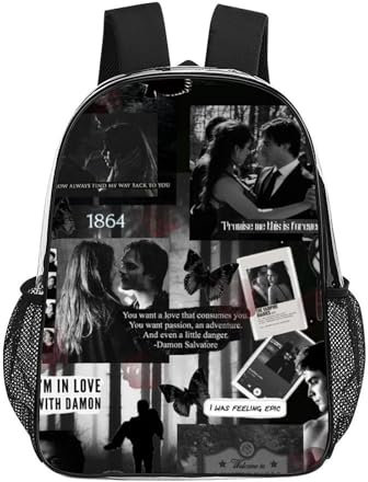 ILWVWVHK The Vampire diaries Backpack Trusted PVC Clear Swim Bag Transparent Waterproof Rucksack for Boys Girls Kids