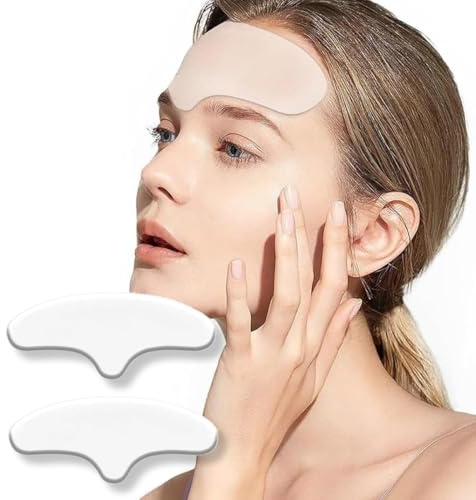 KEQAR 2 Stück Wiederverwendbares Beauty-Stirnpflaster aus Silikon Stirn Pad (Transparente Farbe)