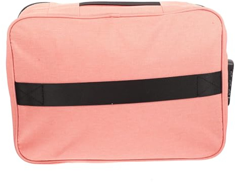 ibasenice Boîte de Rangement de Documents Multicouche Pliable Tissu Imperméable Serrure Grosse Capacité pour Voyage Bureau Scolaire Rose Trois Couches