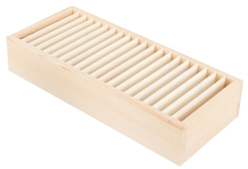 Hemobllo Aufbewahrungsbox für Bänder Holzbandhalter Geschenkband Organizer Leicht Tragbar Schleifenbox für Basteln und Selbstgemacht