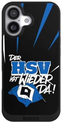 Handyhülle kompatibel mit Apple iPhone 17 Hülle Silikon Case Schwarz Hamburger SV Aufstieg HSV