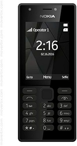 Nokia 216 DS - Mobiltelefon mit großen Tasten (2,4 Zoll), Schwarz
