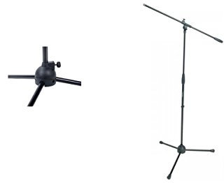 SMICS-60-BK Asta per Microfono a giraffa con Base Treppiedi - Asta Microfono Regolabile - Colore Nero (Asta p Tipo Proel a giraffa regolabile, base tripoide in gomma)