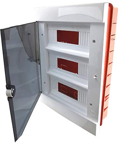 Quadro elettrico centralino 36 moduli DIN box incasso oppure superficie scatola IP40 interruttori modulari (Incasso)