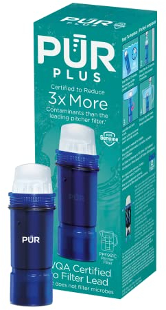 PUR PPF951K1 Ultimate Lead Reduction Pitcher Replacement Water Filter (1 Pack), Blue