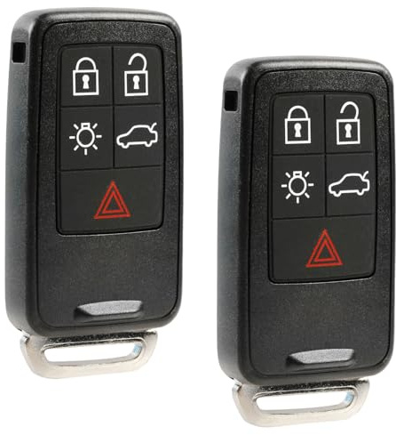Car Key Fob Keyless Entry Smart Remote fits Volvo S60 S80 V60 V70 XC60 XC70 (KR55WK49264), Set of 2