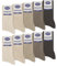 10 Paar Socken 100% Baumwolle Herren Damen Komfortbund ohne Naht 10600 WP (Beige Braun 39-42)