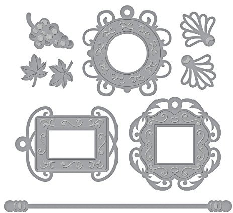 Spellbinders Shapeabilities Frame Charms Die, Metal, Brown, 22.2 x 12.8 x 0.2 cm