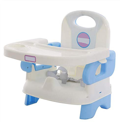 ZCRFY Chaises Hautes Sièges D'appoint Baby Snug Plateau Multifonction 2 en 1 Chaise Pliante Ajustable Et Portable pour Enfant Chaise De Salle à Manger Easy Clean Design,Blue