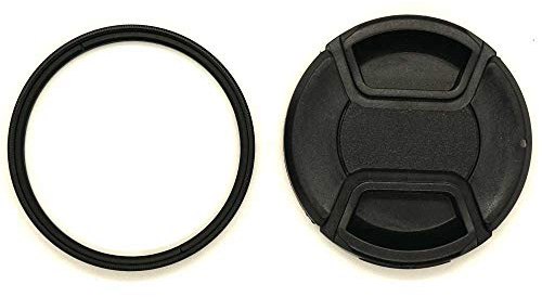 52 mm Glas UV-Filter Digital mehrfach beschichteter Slim Rahmen und 52 mm Objektivdeckel für Nikon AF-S DX NIKKOR 18-55 mm/Canon EF-M 55-200 mm/Sigma 30 mm F1.4 Objektiv