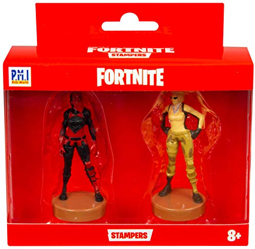 Fortnite 3D Sammelfiguren mit Stempel, Doppelpack, Serie 2, zum Sammeln und Tauschen, Sortiert