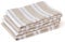 Encasa XO Küchentücher 28x18 in 70x45 cm (4er-Set) Antibakterielles Finish, Baumwolle, saugfähig zum Reinigen und schnellen Trocknen von Tellern - Franca Beige Stripes