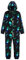 Minecraft Fleece Jumpsuit Kinder Jungen Schlafoverall mit Kapuze, Gamer Geschenke für Kinder Teenager (Schwarz AOP, 9-10 Jahre)