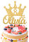 EDSG Personalised Birthday Cake Topper | Custom Crown Cake Decoration with Any Name Any Age 1 3 5 8 | Multicolour Glitter Cake Topper | Gold