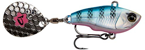 Savage Gear Fat Tail Spin sinkend - Jig Spinner, Größe/Gewicht/Farbe:8cm / 24g / Blue Silver Pink