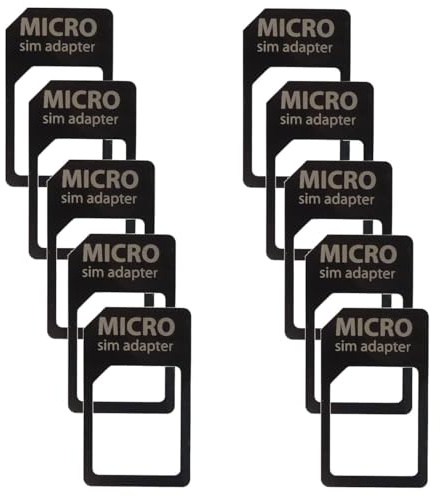 Paquete de 10 adaptadores de tarjeta micro SIM a tarjeta SIM normal.