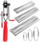 Swpeet 4 8 14 CV Joint Clamp Tool with Stainless Steel Band Clamps Locking Metal Cable Zip Ties Kit, Perfect for Mounting CV Joints, ATV Axles