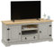 IDIMEX Lowboard Tequila im Mexiko Stil in grau/braun, Elegante TV Bank mit 2 Fächern aus massiver Kiefer, TV Unterschrank mit Türen und Schubladen