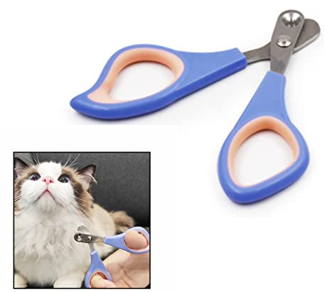 NOOMIEQCF Haustier Nagelknipser Rundes Loch Haustier Nagelschere Edelstahl Haustier Nagelschneider für Katze Hund Kleine Tiere