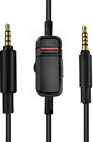 Hizsoaor MMX 300 Câble de rechange pour casque de jeu Beyerdynamic MMX 300 2ème génération, contrôle du volume, sourdine en ligne, paire torsadée Plug and Play, fil de cuivre OFC (1,3 m)