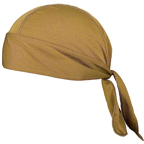 FRSOHEWIN Bandana Cap Piratenkopftuch Piratentuch Kopftuch Sommer Unterziehmütze Kopfbedeckung Durag Sport Unterm Radhelm Kopftücher Piraten Braun