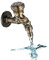 Antiguo Faucet Latón, Retro de Latón Grifo, Grifo de Pared para Lavabo, Grifo Antiguo, Grifo de Lavabo Antiguo Vintage, Grifo de Pared Vintage, Antiguo Latón Jardin Grifo, per Casa, Cucina, Bagno