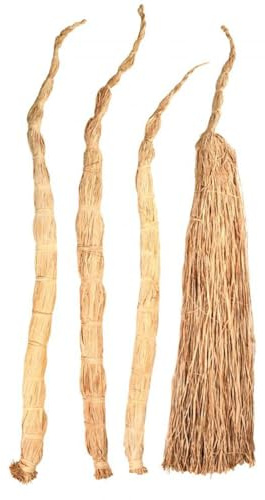 AUBRY GASPARD - Raphia Naturel en Floche - Lot de 4 x 250 g - Longueur 110 cm - Idéal pour Fixer Tuteurs de Manière Naturelle - Convient Plantes, Fruits et Légumes - Pratique pour Potager