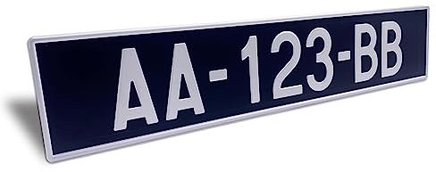 Générique 1 Plaque d’immatriculation Collection pour Voiture - Plaque Auto Aluminium - Collection Noire - 520 x 110 mm - résistance aux Chocs, aux intempéries et Anti UV