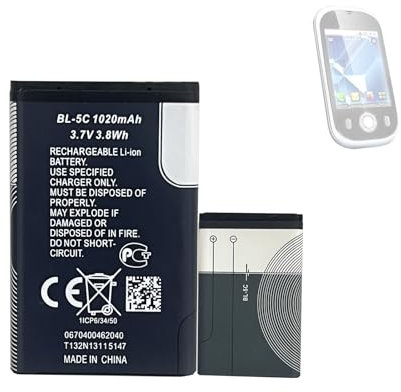 HIGHAKKU Batteria di ricambio BigFP600AB compatibile con BRONDI Amico 2 Diamond equivalente a BL-5C