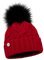 ELIMELI Damen Winter Mütze - warme Strickmütze Wintermütze mit Bommel - Slouch Strick Beanie Damen für Winter Bommelmütze - Farbenauswahl (Rot)