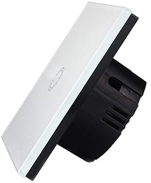 Homoyoyo Lichtschalter Weiß Mit Touch-funktion Und Led-beleuchtung Für Haushaltsgeräte Intelligenter Wand-schalter Aus Gehärtetem Glas Und Feuerhemmendem Material Für Büro Hotel Und Zuhause