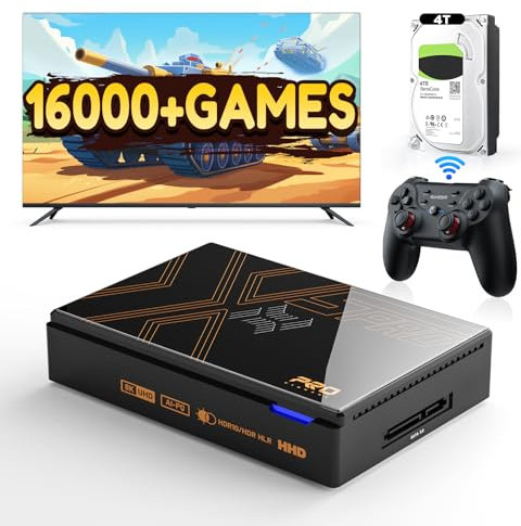 Kinhank Super Console X5 PRO Video Game Consoles with 16000+ Games,Android 12 OS, 8GB+64GB Emulator Console Support AV1, WiFi 6 BT 5.0, RK3588S Chipset, Wireless Controller,8K UHD Output