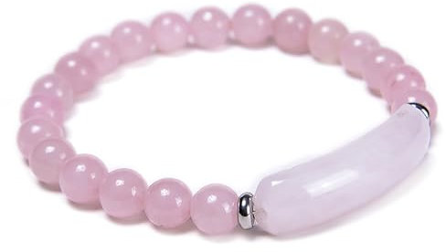 CEAeis Pink Love Pheromone Bracelet, Rose Quartz Bracelet, Good Luck Energy Chakra Stone Beaded Bracelet for Women and Men (Pink)