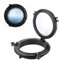 Fenêtre Hublot De 26,5 cm (10.4 in), Plastique Hublot Noir, Verre Trempé, Hublot de Bateau, Hublot Marine, Universel Fenêtre Ronde pour Portes, Bateau Marin, Yacht