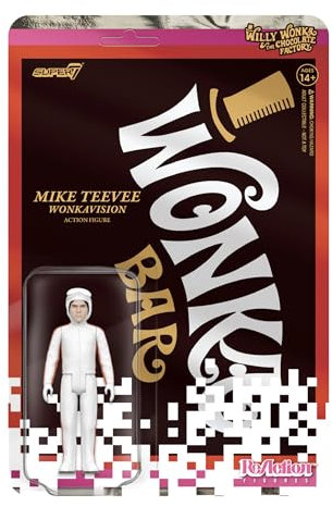 Super7 Willy Wonka and The Chocolate Factory Mike Teevee White Suit - 3.75 Willy Wonka Action Figure Classic Movie Collectibles and Retro Toys