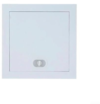 Eawfgtuw Puerta de inspección de aleación de aluminio galvanizado con interruptor giratorio, panel de acceso de plástico ABS para uso en interiores y exteriores, solapa de control de mantenimiento