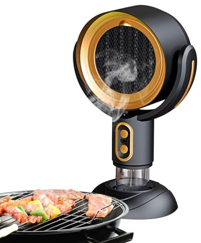 Desktop Range Hood, Portable Extractor Hood Low Noise Filtering Fumes, min-i Kitchen Hood 2 Speed Exhaust Fan,Removable And Washable Filter, Wireless Desktop Kitchen Range Hood For BBQ,Hot Pot Campin