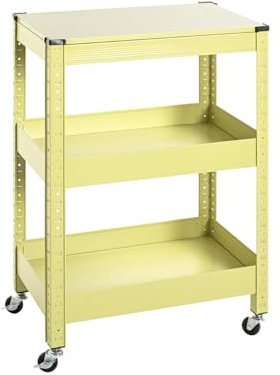 HAKU Möbel Carrito de Servicio para Muebles, Verde, metálico, Dimensiones 50 cm de Ancho x 75 cm de Alto x 32 cm de Profundidad, Estilo Moderno