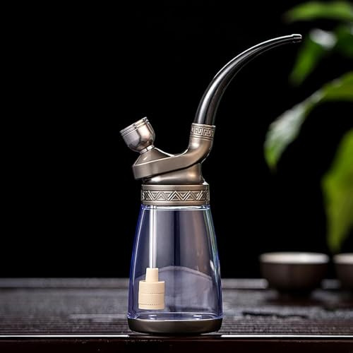 SETSCZY Bang, Bang en Verre, Pipe à Fumer de Bouteille en Verre, Pipes à Eau, Ensemble de narguilé de Plate-Forme pétrolière, pour Fumeurs, B