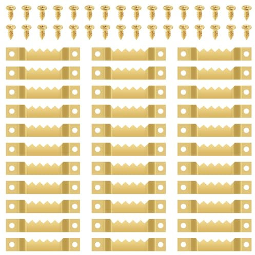 30 Pezzi Ganci per Foto,Cornice Foto Gancio,Appendi Quadri Ganci,Cornice a Dente di Sega,per Tele,Foto Incorniciate,Quadri per Appendere Foto di Family Office,per Cornici Specchi Opere d'Arte 