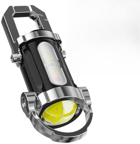 Mini lampe de poche porte-clés 1200LM super lumineuse étanche, rechargeable, ultra lumineuse, lampe torche compacte portable puissante avec batterie externe et 3 modes pour l'extérieur, la randonnée